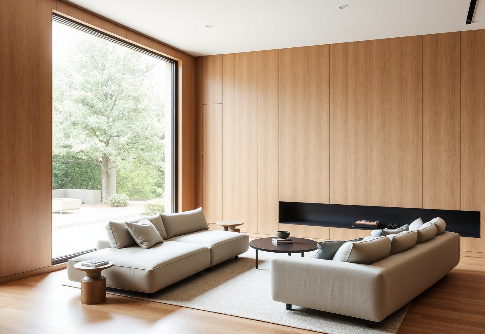 Oak Lined Residence — interior project in New Delhi